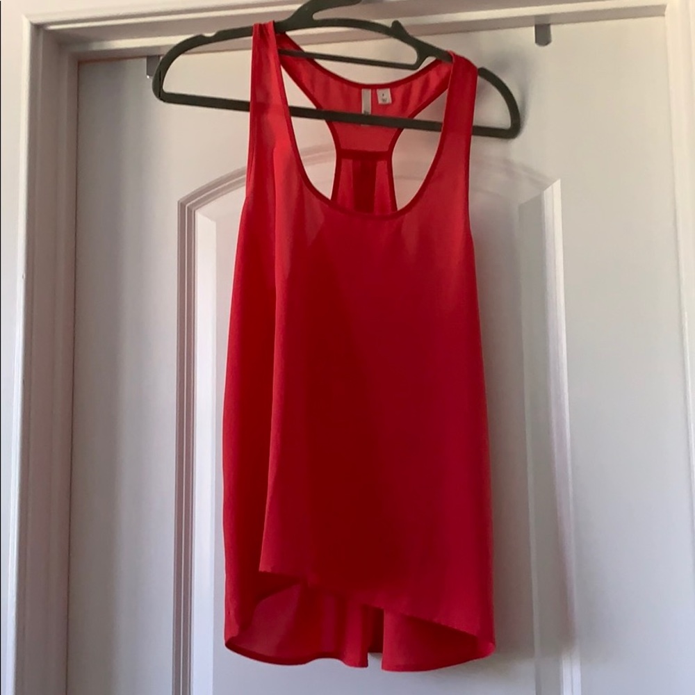 Flowy, coral tank top